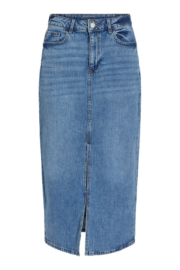 Vila Denim midi skirt Blue