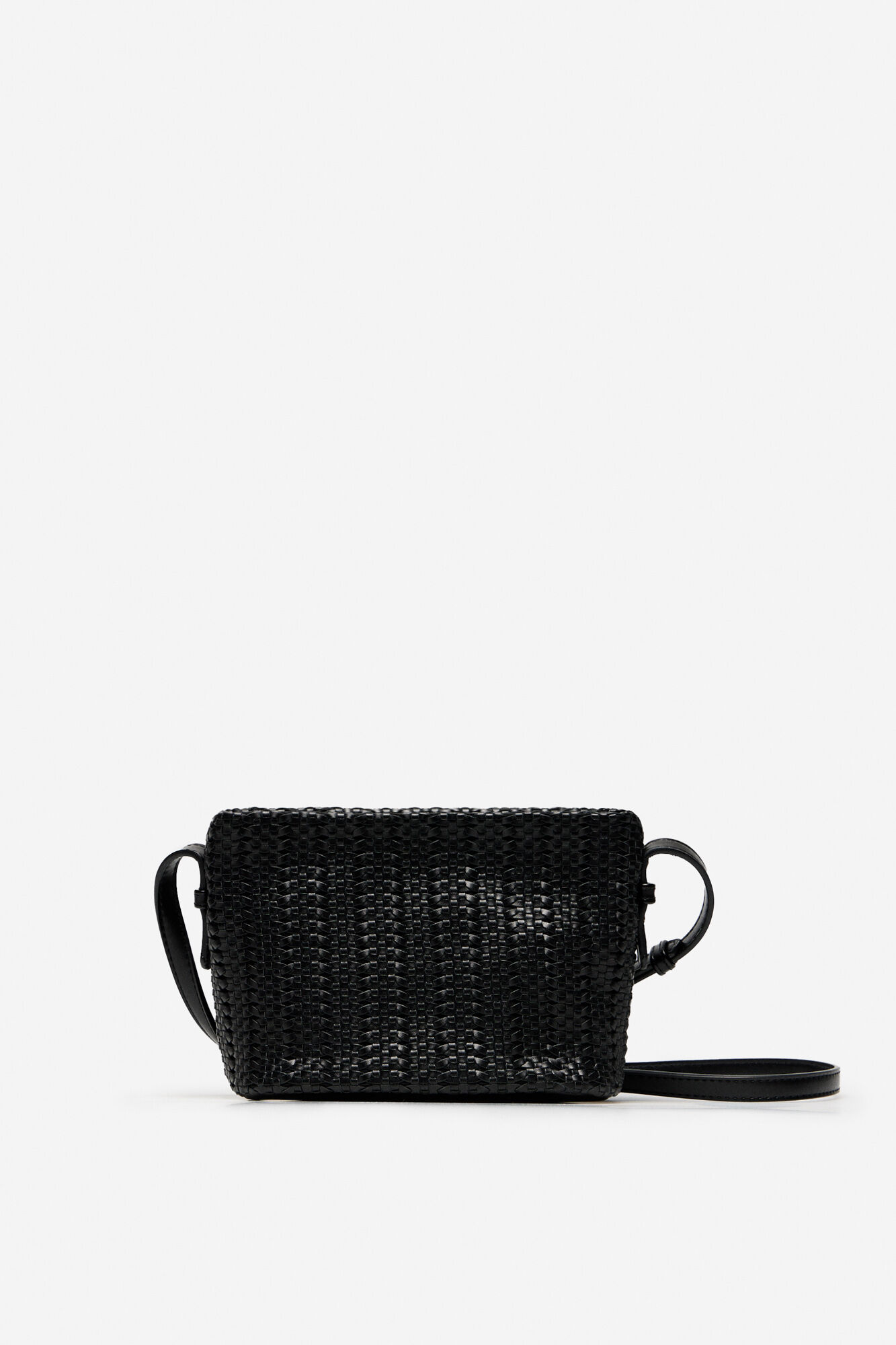 Black weave crossbody best sale bag