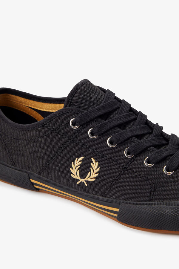 Fred Perry Sapatilha B708 Vintage Canva Preto