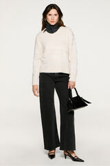 Selected Camisola de laçada de alpaca Tostado