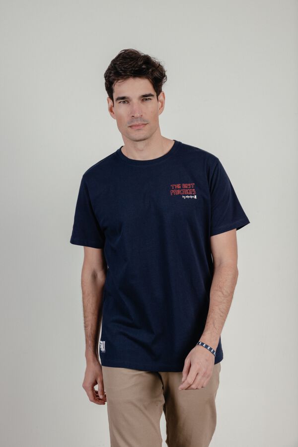 elPulpo T-shirt manga curta Azul