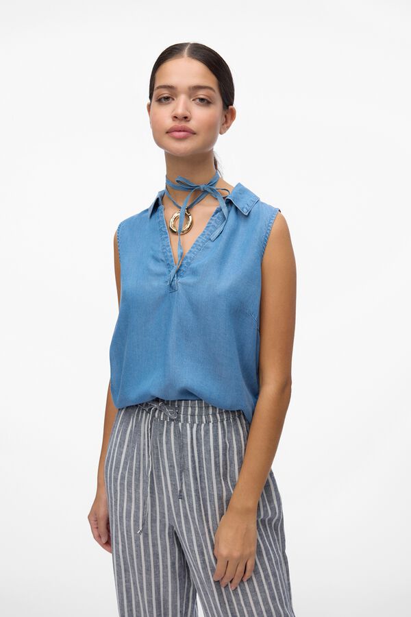 Vero Moda Tencel sleeveless top Blue