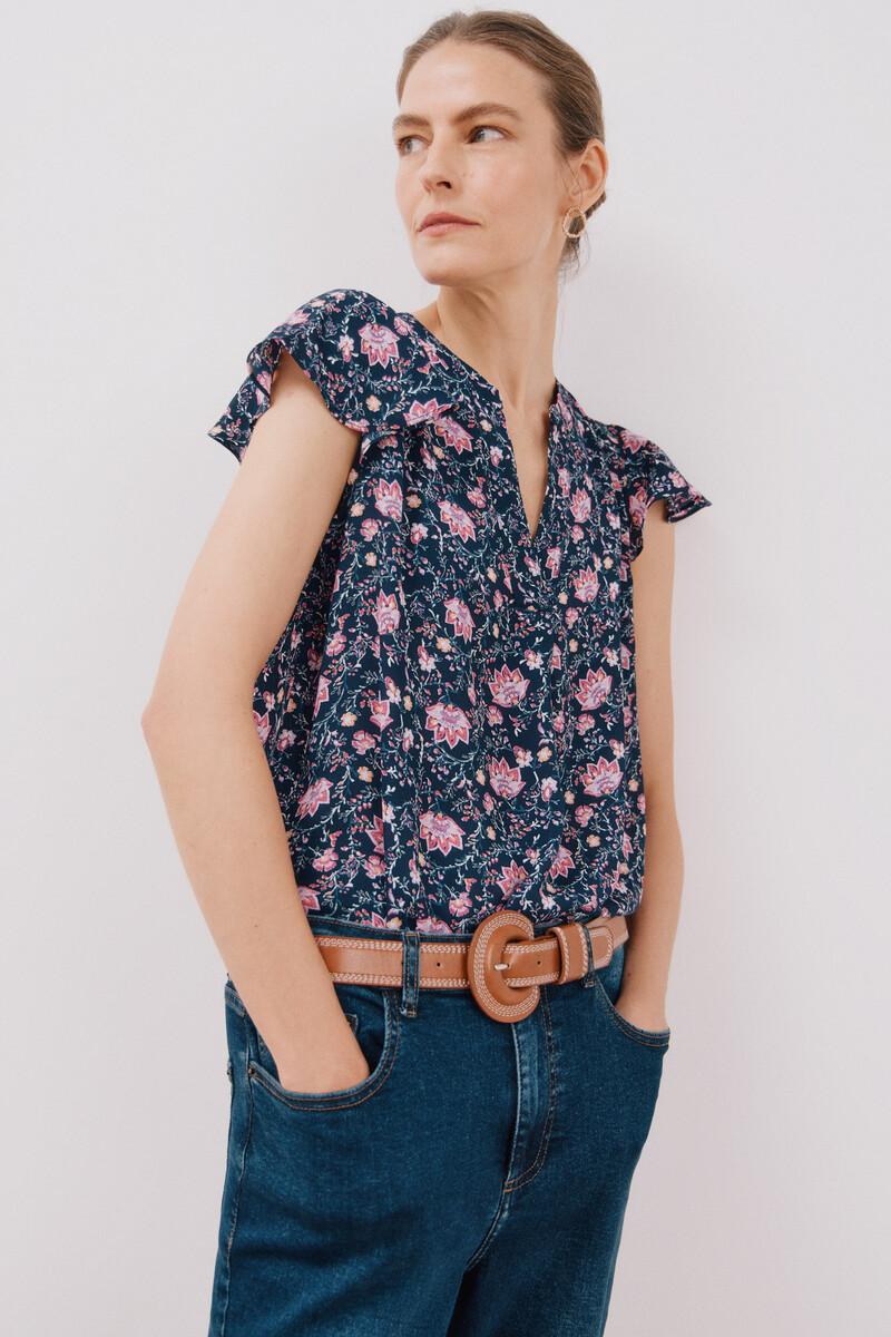 Blusa Volantes Cortefiel Mujer Camisas Blouse Pedro Del Hierro