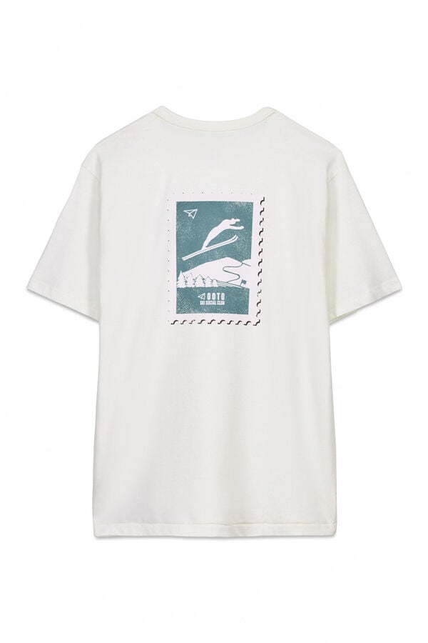 OOTO Camiseta gráfica Marfil