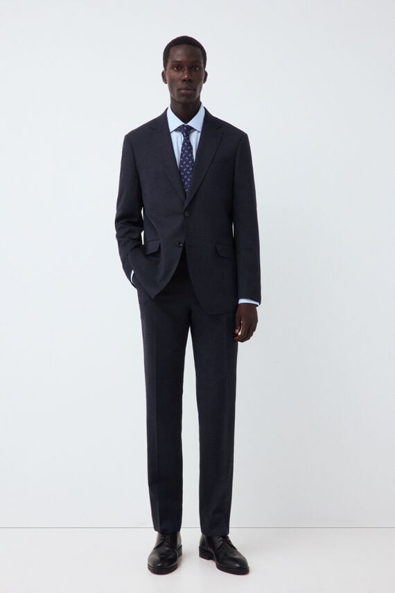 Americana inteligente tailored fit ojo de perdiz navy