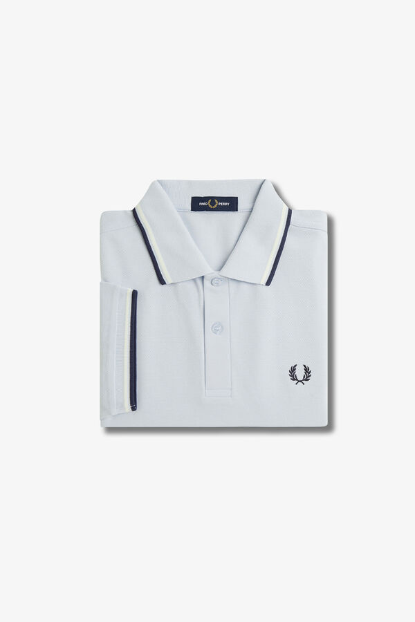 Fred Perry Polo com acabamento em duas listras Azul