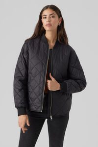 Cortefiel Cropped puffer jacket Black