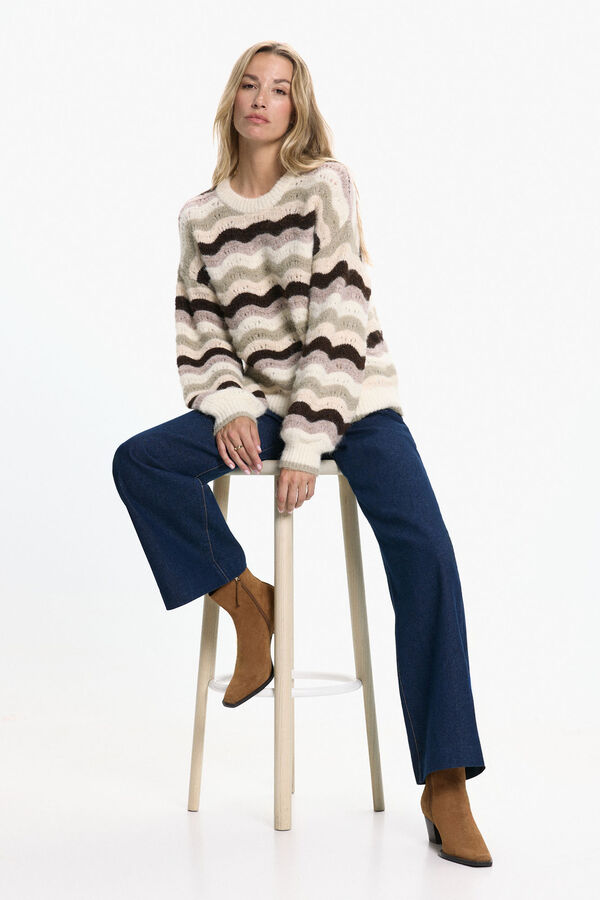 Vero Moda Camisola de malha estampado Cinzento