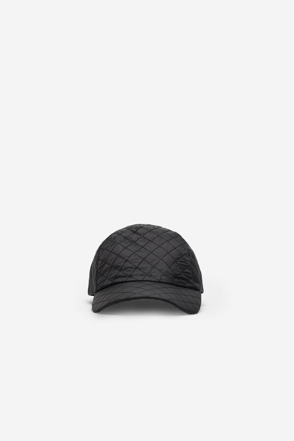 Cortefiel Quilted cap Black