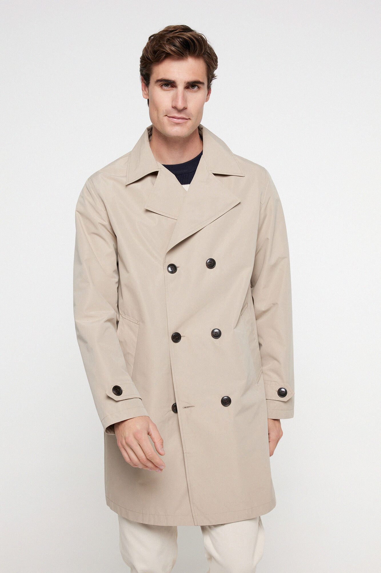 Windproof trench coat Men s coats Cortefiel