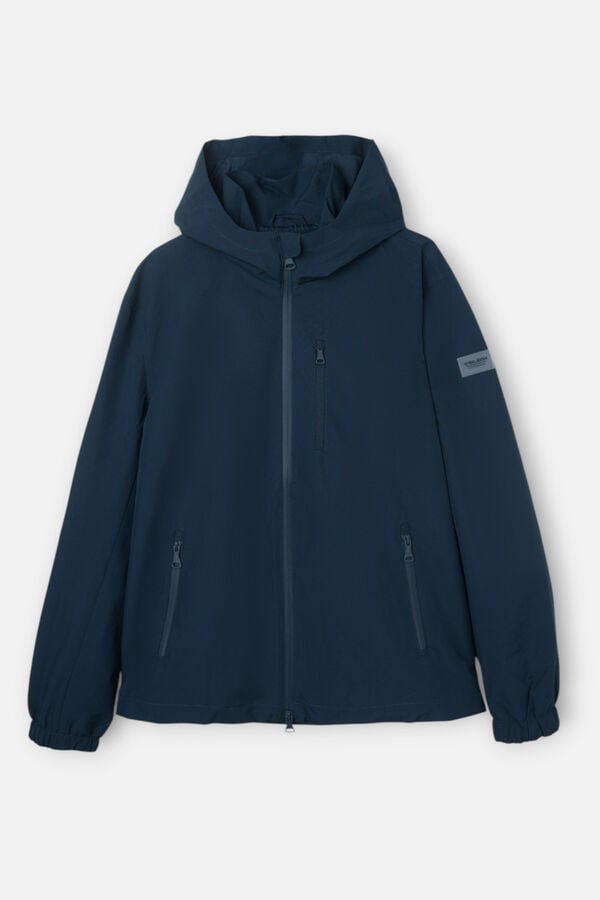Silbon Casaco com capuz à prova de vento Azul