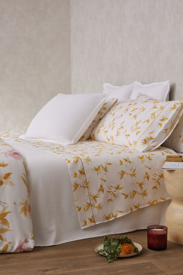Cortefiel Bonaire Mustard Bedsheet Set cama 150-160 cm Gold