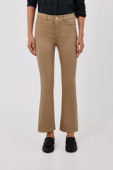 Cortefiel Sensational cropped flare jeans Beige