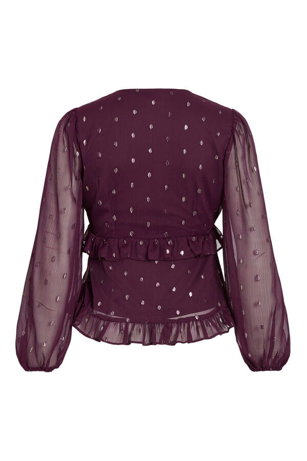 Vila Blusa de manga de manga comprida Roxo