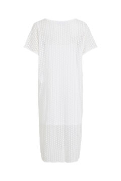 Cortefiel Short-sleeved midi dress White
