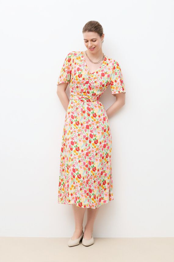 Vestido midi estampado