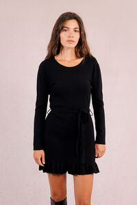 Molly Bracken Vestido corto de manga larga con lazada