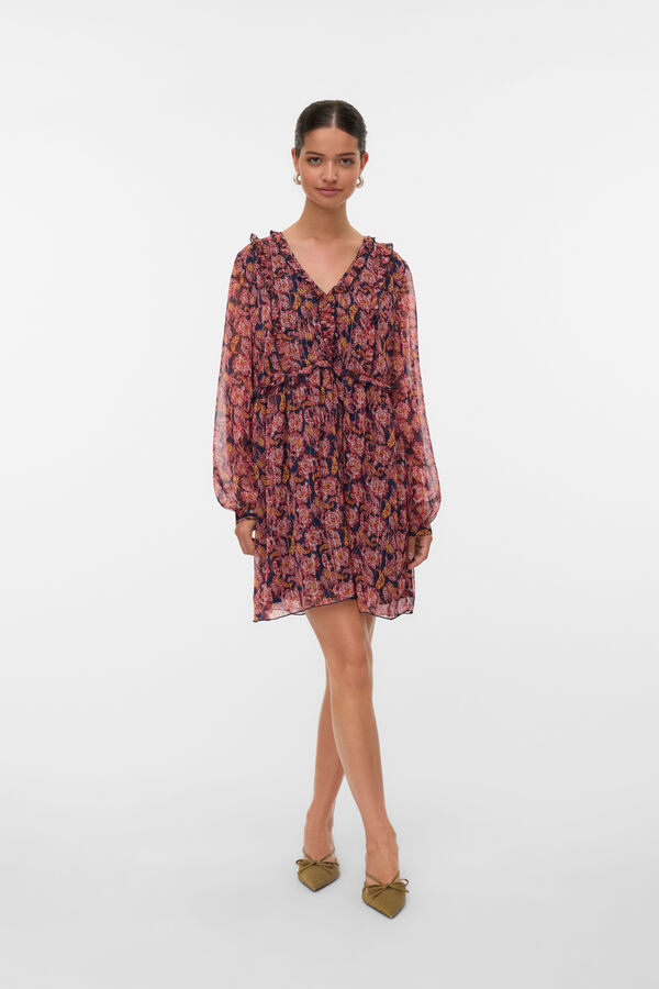 Vero Moda Vestido curto de chiffon  Azul
