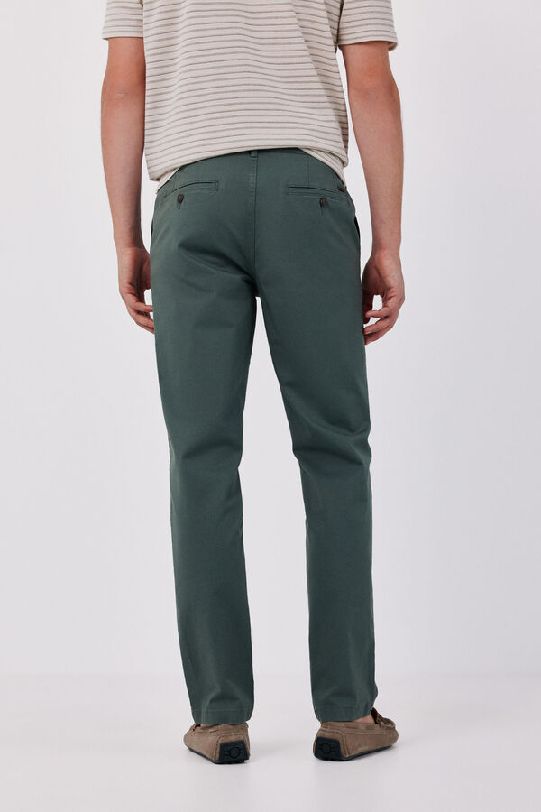 Cortefiel Lightweight regular chinos Kaki