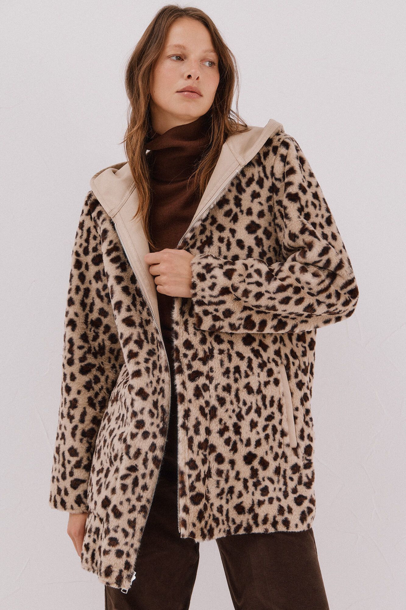 Cortefiel reversible double-sided effect coat