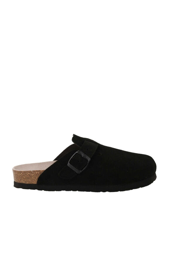 Genuins Tamanco em pele croute Preto