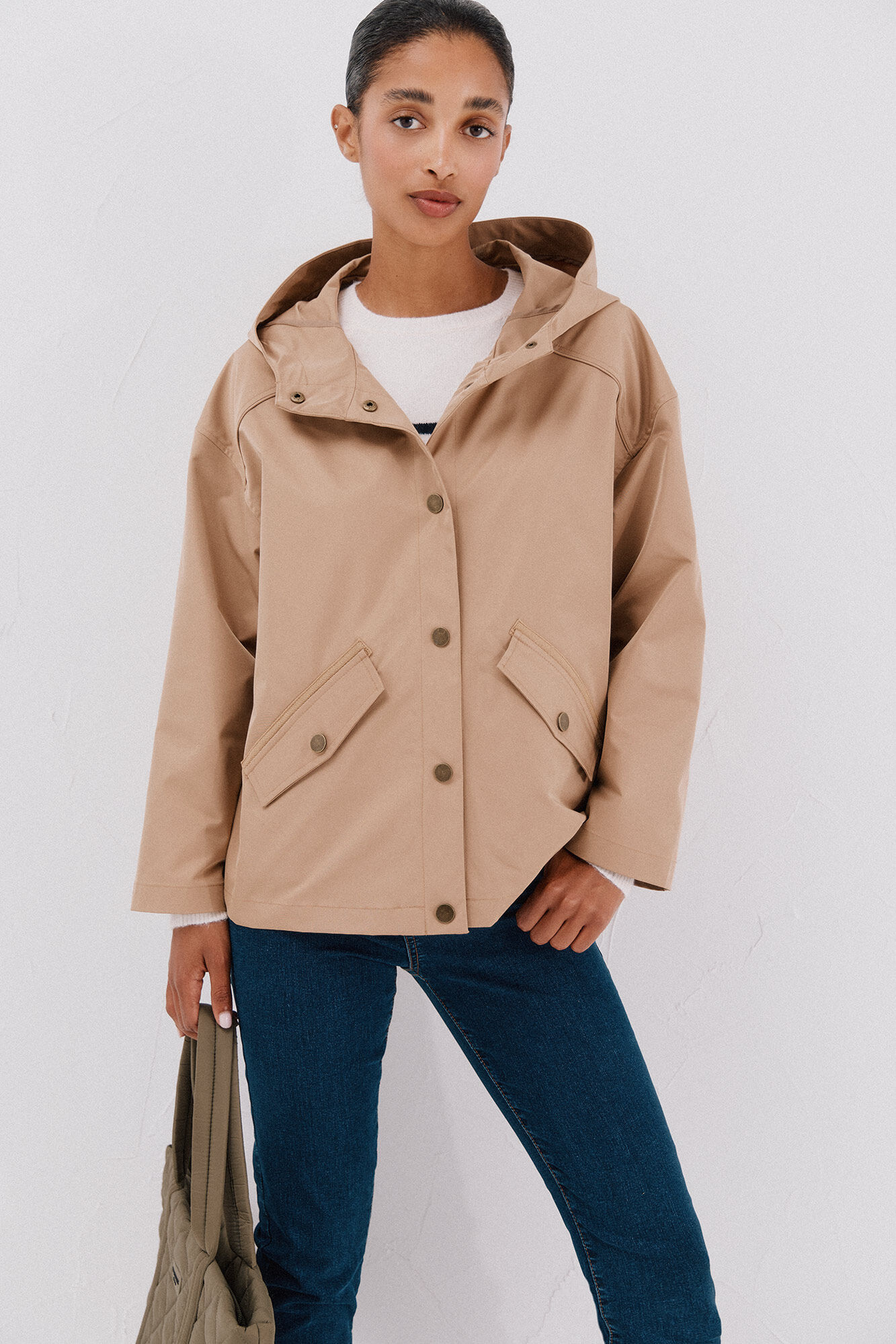 Cortefiel Short jacket with snap buttons