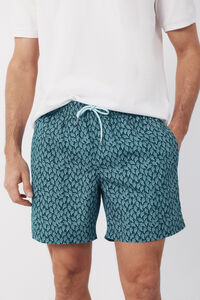 Cortefiel Printed small algae swimwear
