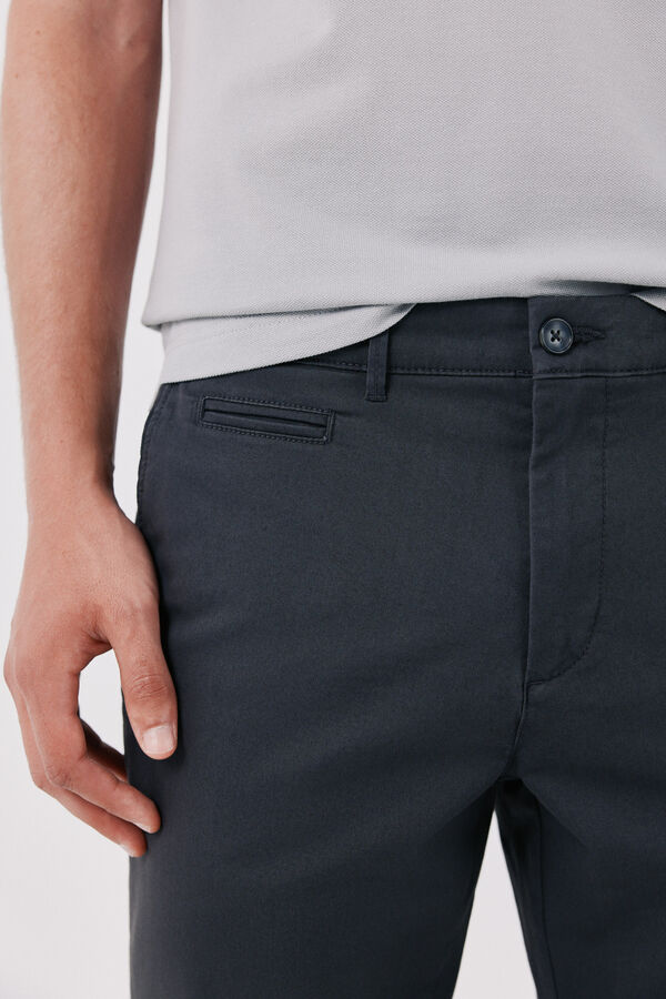 Cortefiel Lightweight slim chinos Dark grey