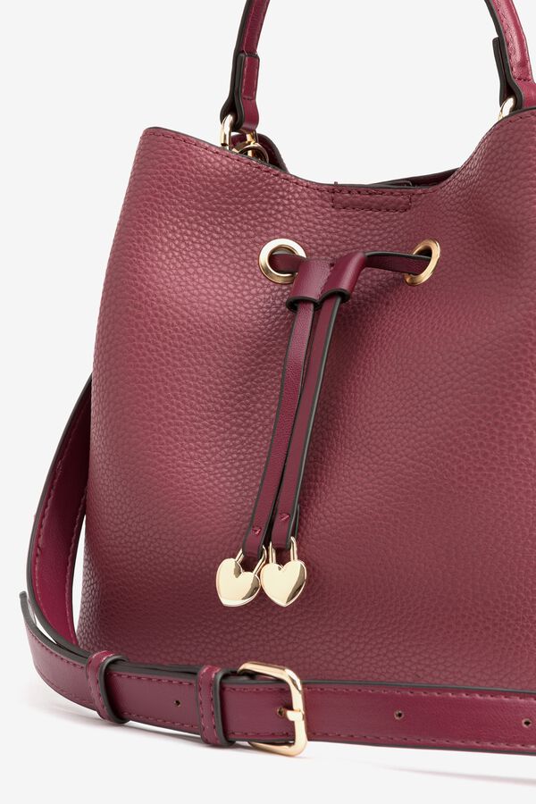 Vilanova Bolso Bucket con Corazones Granate