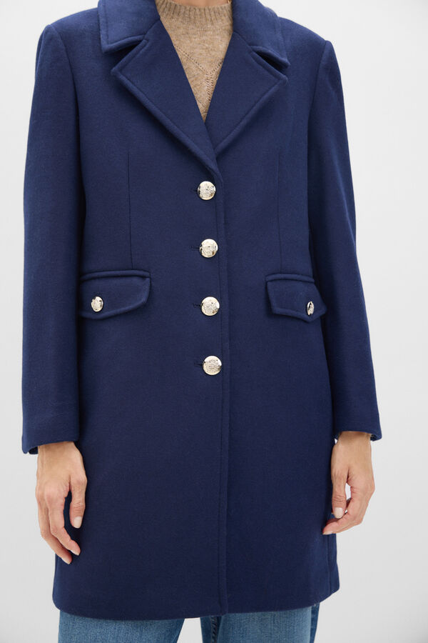 Cortefiel Military coat Navy