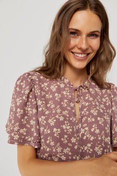 Cortefiel Sustainable fabric blouse Natural