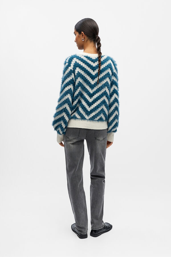 Object Suéter de camisola com efeito pele Multicolorido