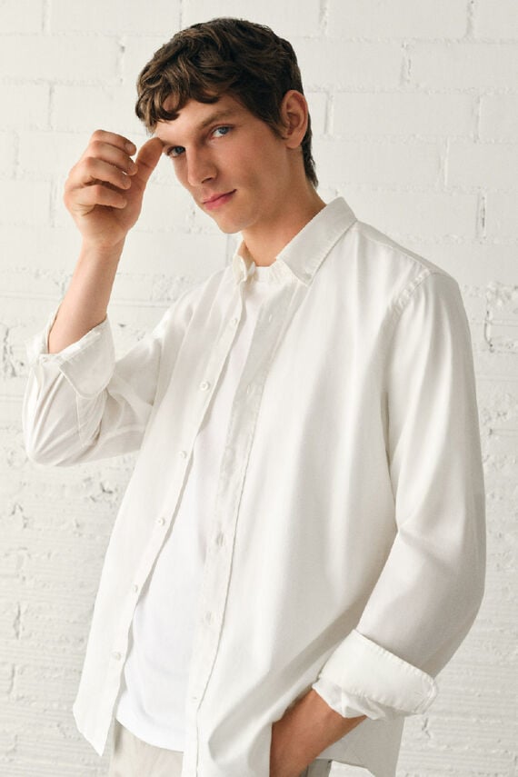 Camisa lisa oxford ligero