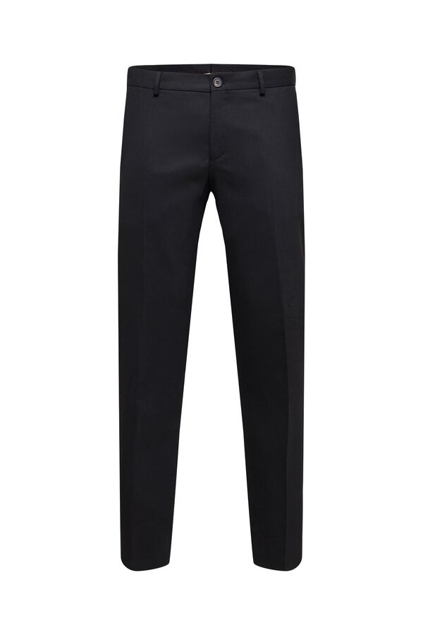 Selected Wool Slim Fit suit trousers Black