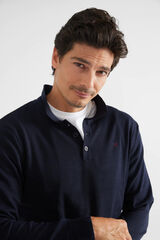Silbon Navy Silbon jumper with polo shirt collar Navy