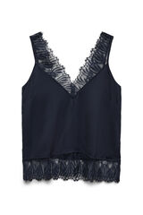 Vero Moda Top de lingerie acetinado com renda Azul
