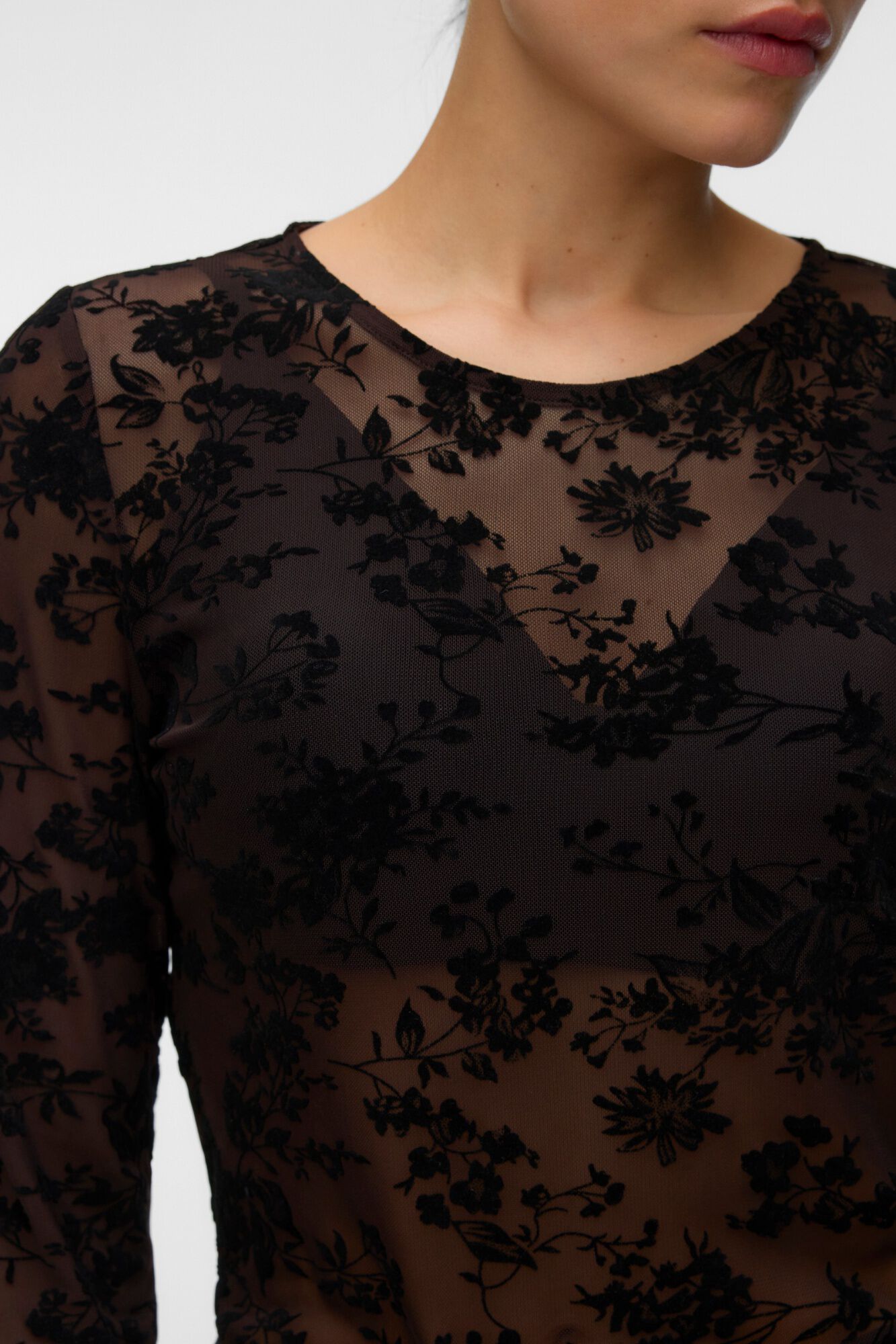 Vero Moda Top com decote redondo