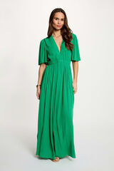 Morgan Vestido comprido com decote em V Verde