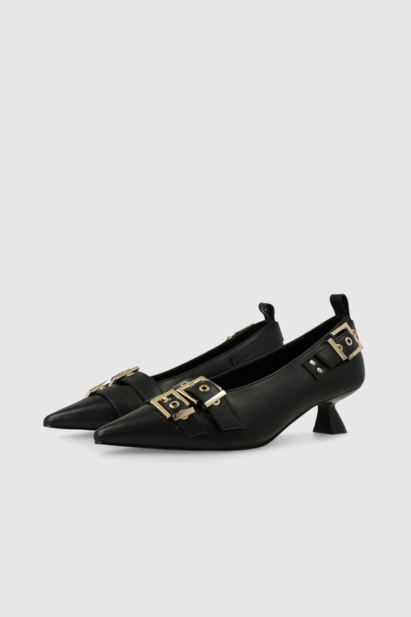 Lodi Sapatos de couro com enfeites Preto