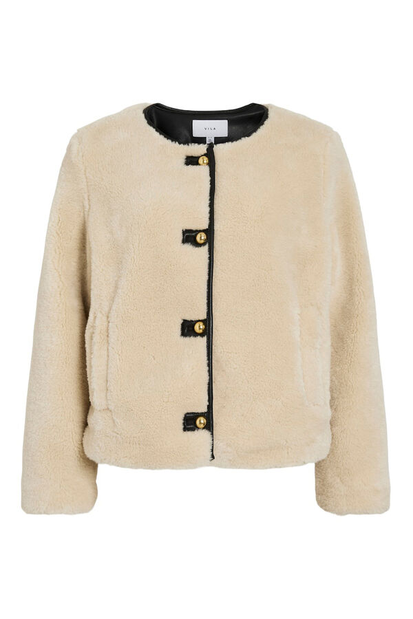 Vila Casaco com efeito borrego de sobretudo Tostado