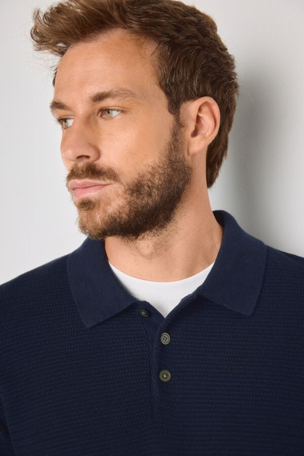 Jack & Jones Polo regular 100% algod&atilde;o Azul