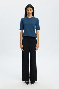 Selected Top de manga curta com glitter