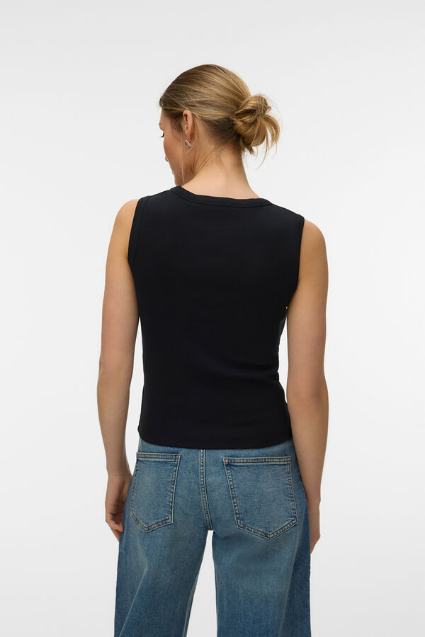 Vero Moda Camiseta sin mangas escote pico Negro