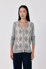 Cortefiel V-neck jacket Grey
