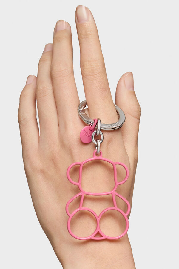 Tous Llavero rosa Silhouette Bold Bear Rosa