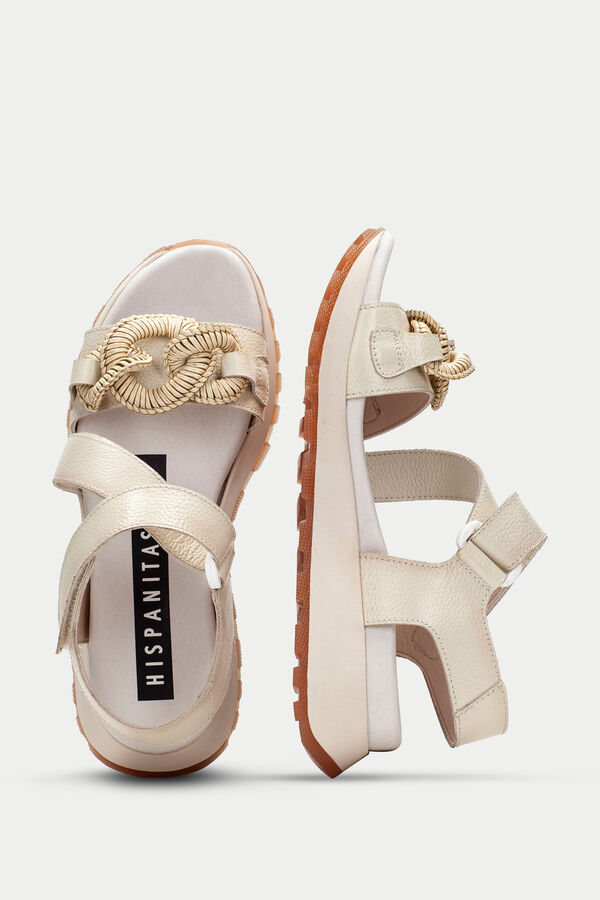 Hispanitas Sandalia sport Maui cadena artesanal Beige