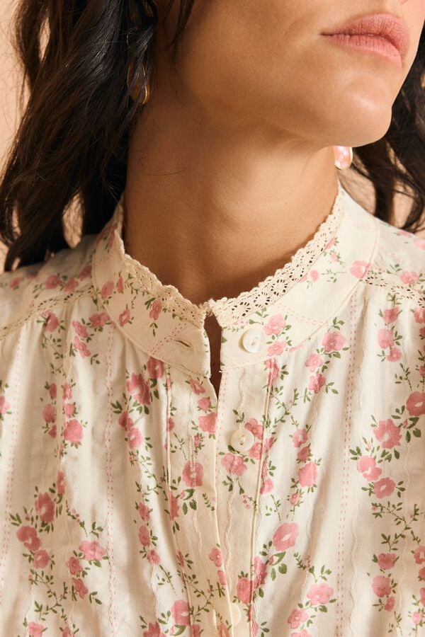 Pol&iacute;n Et Moi Camisa de flores Anais Tostado