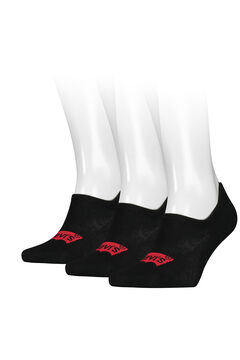 Cortefiel Pack of 3 pairs of unisex no-show socks with batwing logo Black