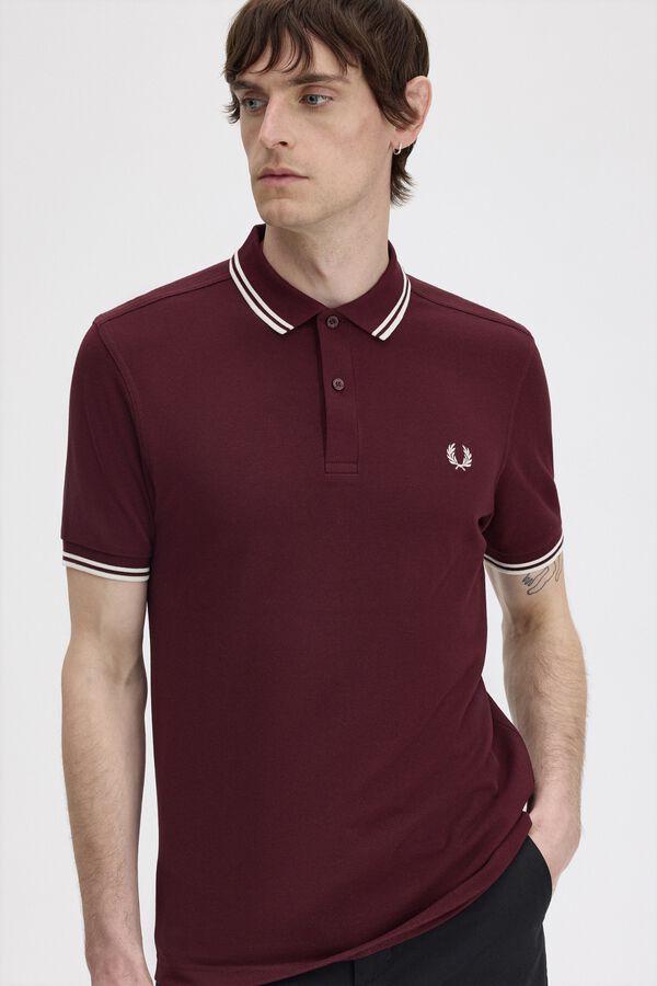 Fred Perry Fred Perry two-tone polo shirt Maroon