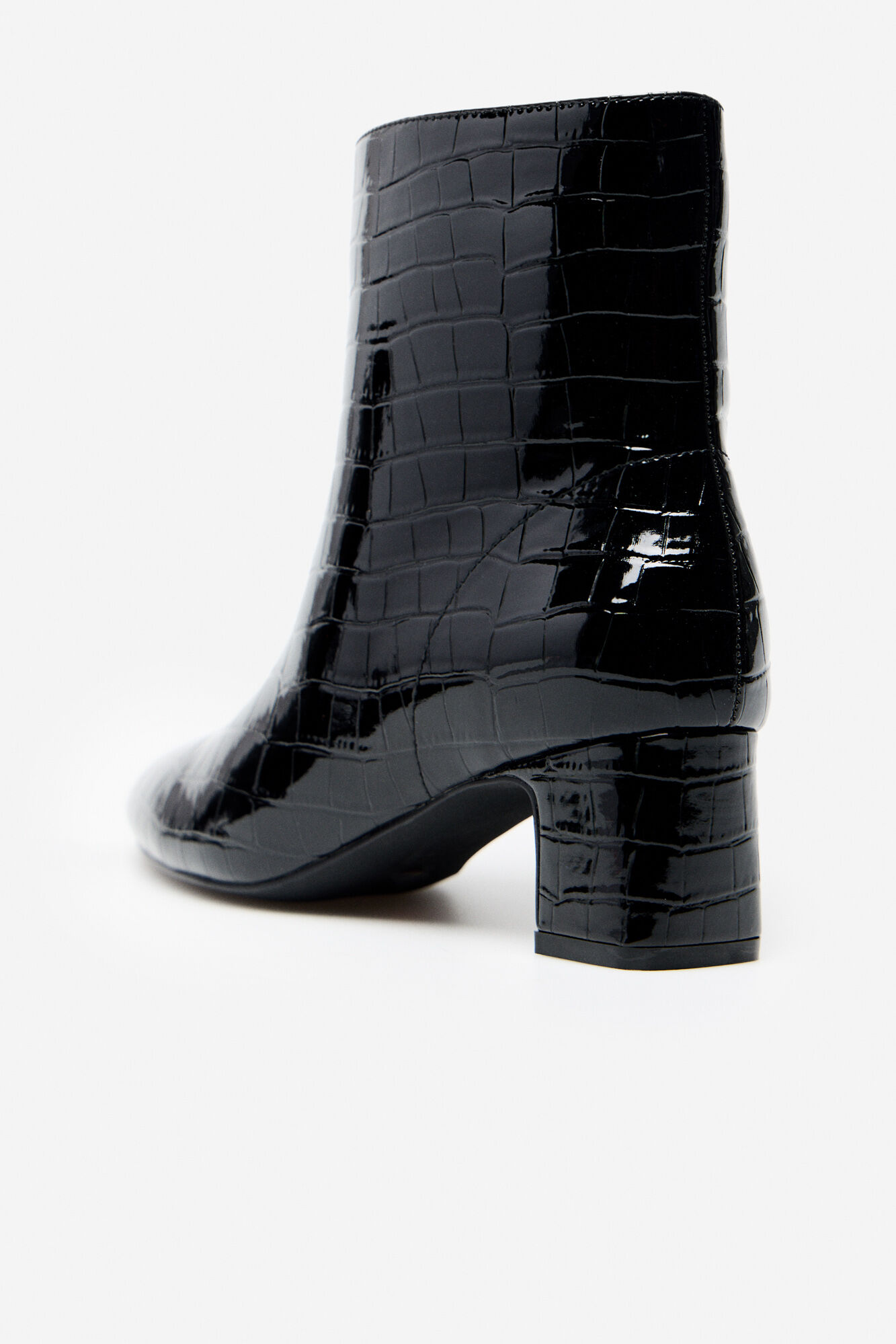 Black croc ankle boots store